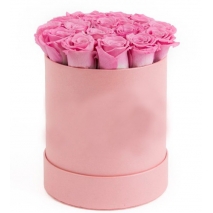 12 Pink Color Roses in Box