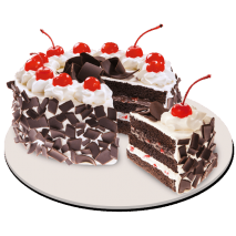 Black forest cake by red ribbon to Philippines