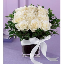 1 Dozen White Valentines Roses Delivery to Manila Philippines
