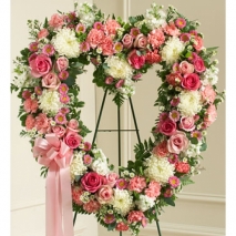 Shades of Pink Heart Wreath Send to Manila Philippines