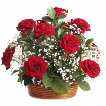 send 12 red roses in basket to manila, send roses in philippines