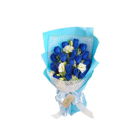 12 Bright blue in Bouquet Online Delivery to Manila Philippines