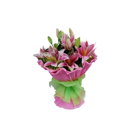 6 Pink Perfume lilies Delivery to Manila