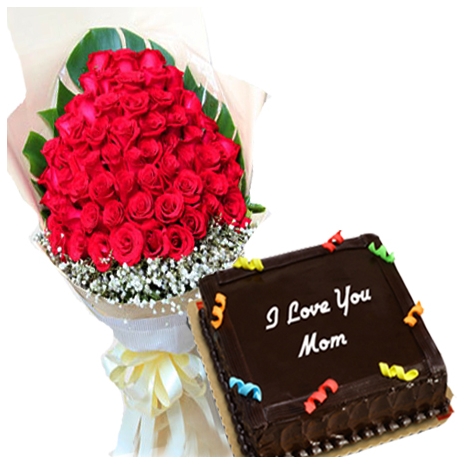 send 24 red rose to manila, send 24 red rose with cake to philippines